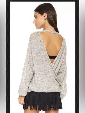 Free People Beandywine Open Back Sweater